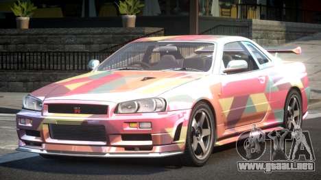 Nissan Skyline R34 GST Racing L8 para GTA 4