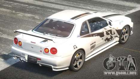 Nissan Skyline R34 GST Racing L3 para GTA 4