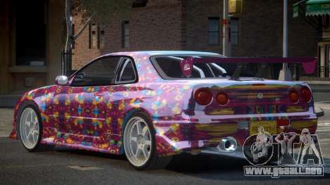 Nissan Skyline R34 GT-R PSI PJ6 para GTA 4