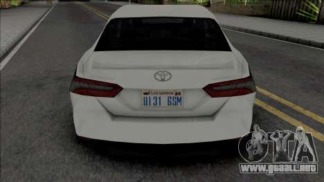 Toyota Camry XLE 2018 para GTA San Andreas