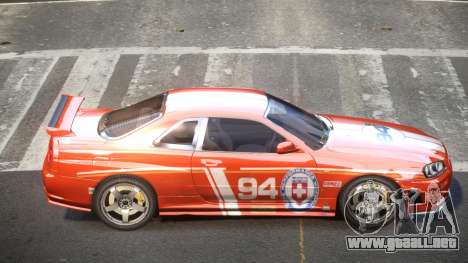 Nissan Skyline R34 GST Racing L9 para GTA 4