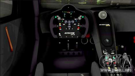 McLaren 650S GT3 (SA Lights) para GTA San Andreas