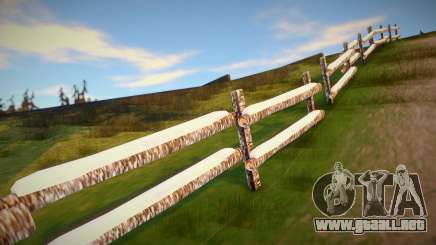 Winter Farm Fence Wood para GTA San Andreas