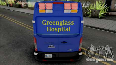 Ford Transit 2016 Greenglass College Hospital para GTA San Andreas