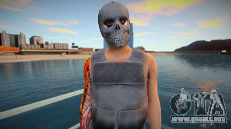 Personaje con una máscara de cráneo de GTA Onlin para GTA San Andreas