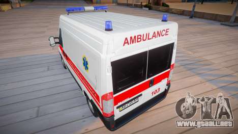 Peugeot Boxer Ambulancia Ucrania para GTA San Andreas