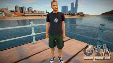 Paul Walker black shirt para GTA San Andreas