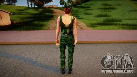 New gungrl3 camouflage style para GTA San Andreas