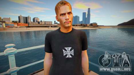 Paul Walker black shirt para GTA San Andreas