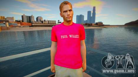 Paul Walker red shirt para GTA San Andreas