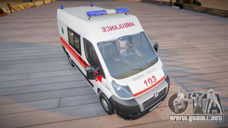 Peugeot Boxer Ambulancia Ucrania para GTA San Andreas
