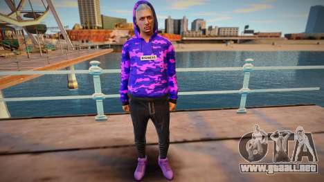 Purple sweatshirt ped from GTA Online para GTA San Andreas