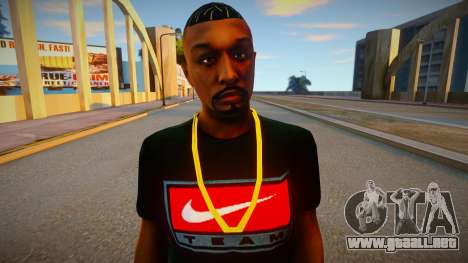 Afroamericano en camiseta Nike para GTA San Andreas