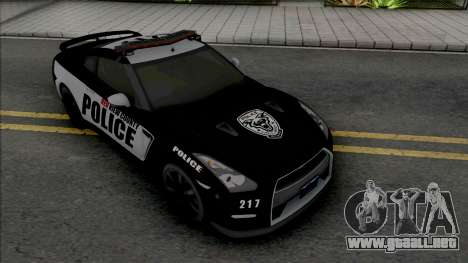 Nissan GT-R Black Edition Police para GTA San Andreas