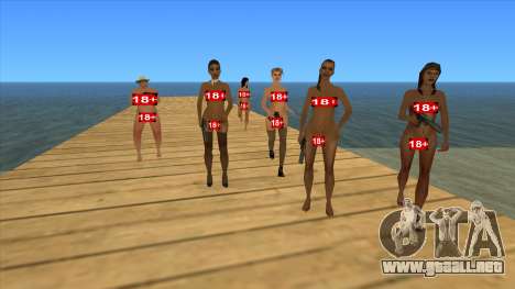 Chicas desnudas Peds Mod Pack (Mujer desnuda) para GTA San Andreas