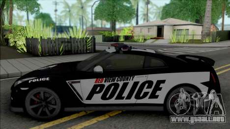 Nissan GT-R Black Edition Police para GTA San Andreas