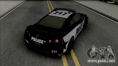 Nissan GT-R Black Edition Police para GTA San Andreas