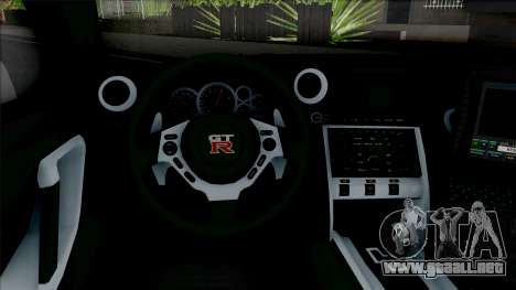 Nissan GT-R Black Edition Police para GTA San Andreas