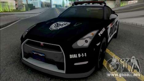 Nissan GT-R Black Edition Police para GTA San Andreas