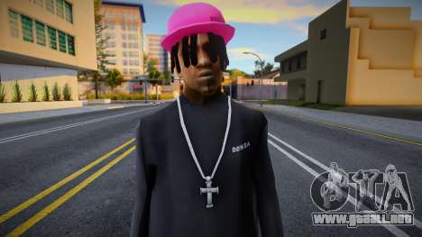 Gorra rosa Fam2, Polo Ralph para GTA San Andreas