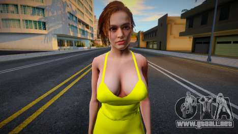 Jill Valentine Yellow Dress para GTA San Andreas