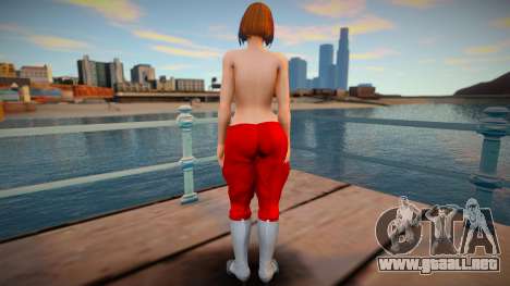 KOF Soldier Girl - RED Brown hair Topless 1 para GTA San Andreas