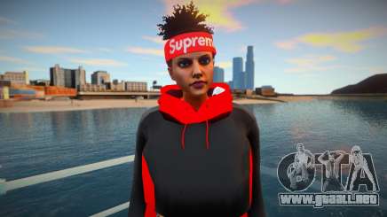 GTA Online Skin Ramdon Female Samira Big Afro 1 para GTA San Andreas