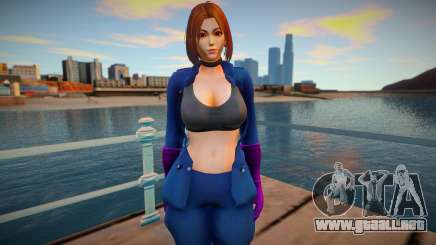 KOF Soldier Girl - Blue Brown Hair 7 para GTA San Andreas