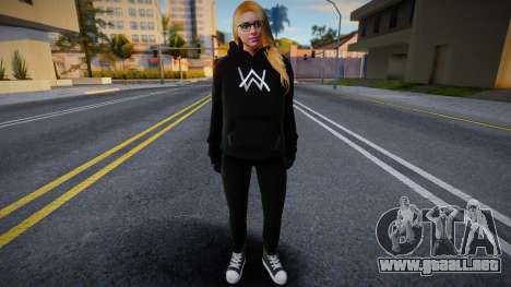 GTA Online Female Outher Style Alan Walker 1 para GTA San Andreas