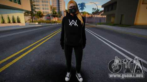 GTA Online Female Outher Style Alan Walker 2 para GTA San Andreas