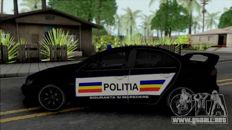 Mitsubishi Lancer Evolution X Politia Romana para GTA San Andreas