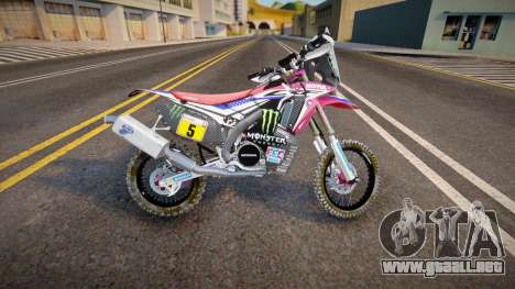 2018 Honda CRF 450R Dakar Rally para GTA San Andreas