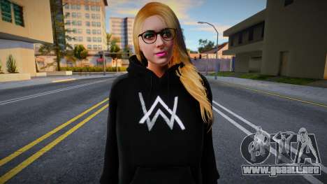 GTA Online Female Outher Style Alan Walker 1 para GTA San Andreas