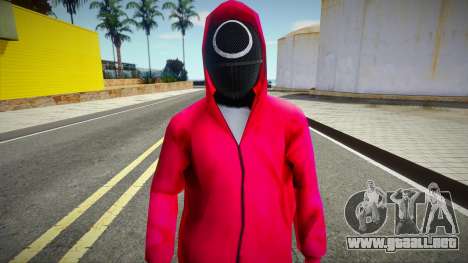 Squid Game Guard Outfit For CJ 3 para GTA San Andreas