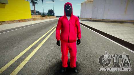 Squid Game Guard Outfit For CJ 3 para GTA San Andreas