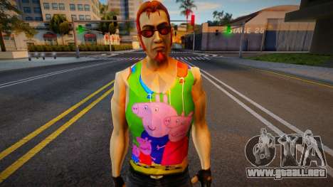 Postal Dude en una camiseta con Peppa Pig para GTA San Andreas