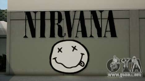 Nirvana Logo across street from Kurt Cobain