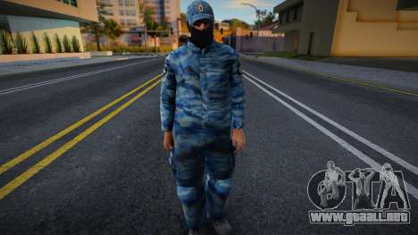 Policía antidisturbios con gorra para GTA San Andreas