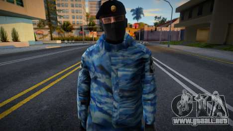 Policía antidisturbios con boina para GTA San Andreas