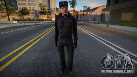 Cadete de policía con uniforme de invierno para GTA San Andreas