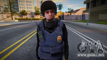 Oficial de policía uniformado y oficial de policía con casco para GTA San Andreas