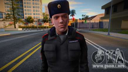 Cadete de policía con uniforme de invierno para GTA San Andreas
