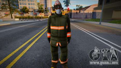 Trabajador de la estación de bomberos con una má para GTA San Andreas