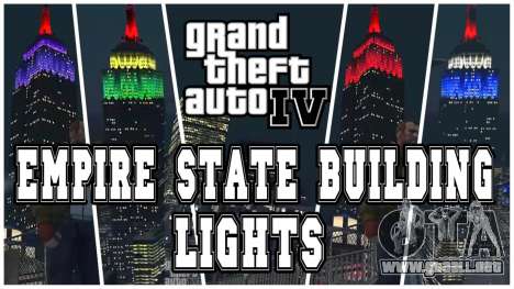 Empire State Building lights White-Blue para GTA 4