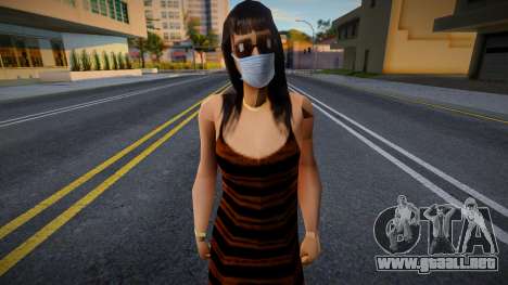 Ofyri en una máscara protectora para GTA San Andreas