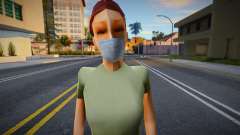 Helena con una máscara protectora para GTA San Andreas