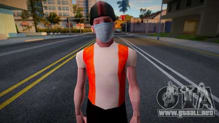 Wmymoun en una máscara protectora para GTA San Andreas