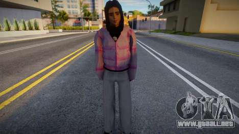 Linda chica con chaqueta rosa para GTA San Andreas