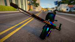 Iridescent Chrome Weapon - Flame para GTA San Andreas