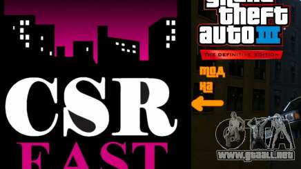 CSR East en lugar de Game FM para GTA 3 Definitive Edition